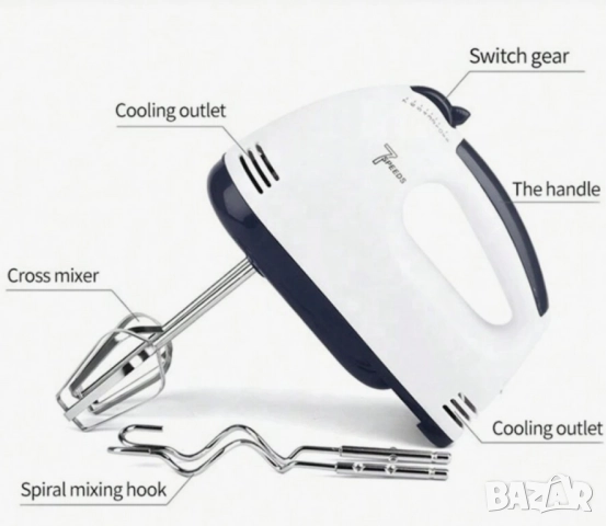 Планетарен миксер с метална купа SCARLETT SHM-133B, снимка 8 - Други - 52032041