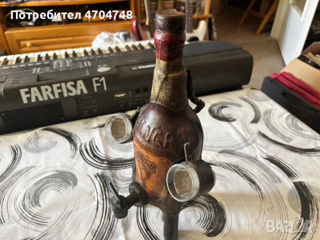 Ретро кожено шише, снимка 8 - Антикварни и старинни предмети - 53757408