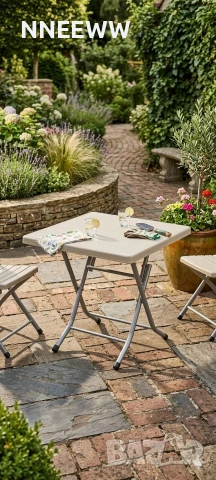 Градинска маса с метални крака 80/80см