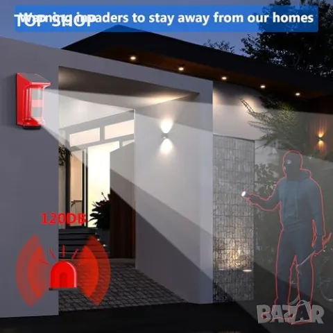 Нова Алармена Сирена с Соларно Зареждане и Дистанционно, снимка 4 - Друга електроника - 49622103