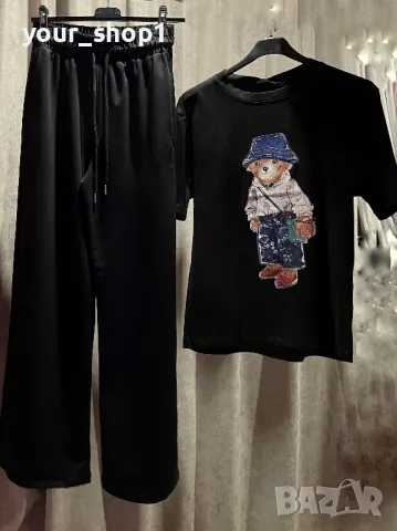 Дамски панталон широк крачол тениски polo bear, снимка 2 - Тениски - 49132254