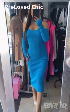 Синя рокля , снимка 4 - Рокли - 52542398