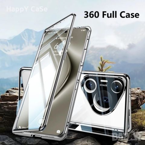 Huawei Pura 70 / 70 Pro / 70 Ultra / Двоен 360 градуса магнитен кейс с камера протектор, снимка 1 - Калъфи, кейсове - 45965080