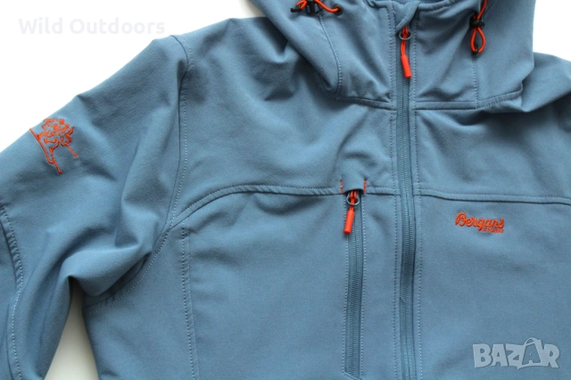 BERGANS OF NORWAY - мъжко стреч софтшел яке, размер L, снимка 2 - Спортни дрехи, екипи - 51659130