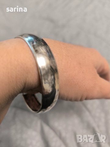 Сребърна гривна, снимка 2 - Гривни - 52938152