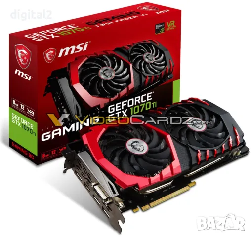 Видеокарта MSI GeForce GTX 1070 Ti Gaming 8GB GDDR5 256bit 12 месеца гаранция., снимка 5 - Видеокарти - 49419426