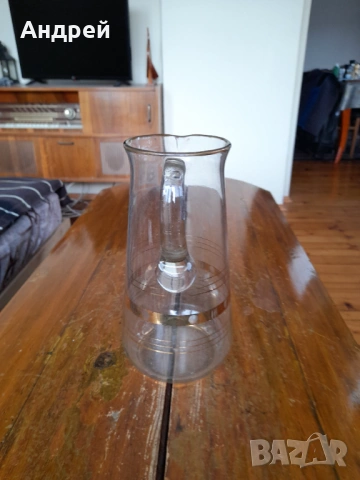 Стара стъклена кана,каничка #14, снимка 4 - Други ценни предмети - 53597013