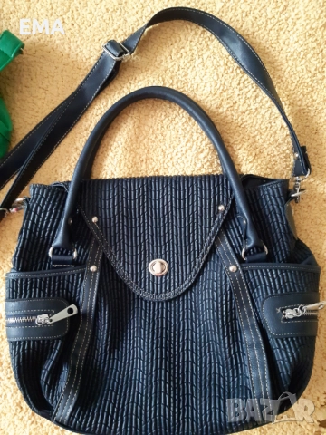 Дамски чанти: PARFOIS голяма/Синя чанта/Несесер за чанта, снимка 7 - Чанти - 47481219