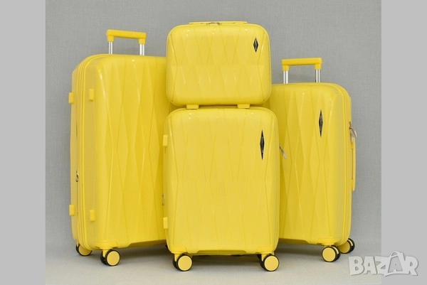 ПЪТНИЧЕСКИ КУФАРИ - КОМПЛЕКТ 3 БРОЯ И ЧАНТА ОТ ПОЛИПРОПИЛЕН PP241, снимка 2 - Куфари - 51628286