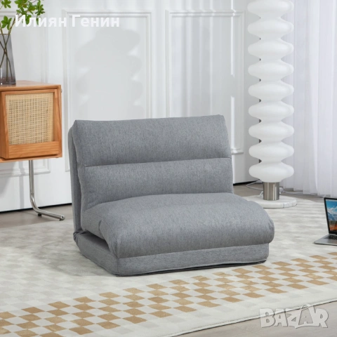 HOMCOM Пуф с функция за легло, снимка 2 - Дивани и мека мебел - 53466009