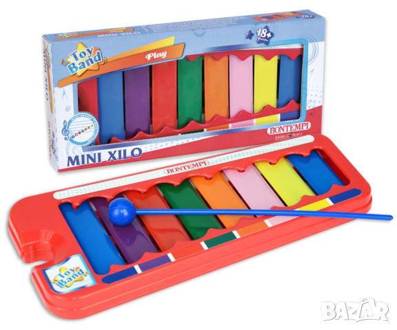 Bontempi - Ксилофон с 8 цветни метални пластини, снимка 2 - Музикални играчки - 45715442