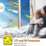 Zindoo Прозрачно Фолио за Прозорци, Защита от Ултравиолетови Лъчи и Нагряване