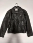 Дамско черно кожено яке размер ХЛ, снимка 1
