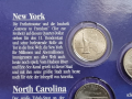 САЩ. 1/4 Американски долари . Quarter . 5 бройки . Цялата серия на 2001 година.UNC. Американски щати, снимка 3