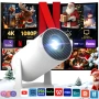Мини проектор MAOHUTER 4K Decoding, 1080P, 3D, 270° ротация – компактен, снимка 1