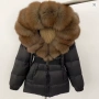 Луксозно дамско зимно яке с естетествен пух , снимка 2