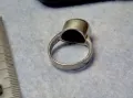 СТИЛЕН РЕТРО АРТ СРЕБЪРЕН ПРЪСТЕН СРЕБРО 925 с ШЛИФОВАН ЧЕРЕН ОНИКС РЪЧНА ИЗРАБОТКА 10089, снимка 10