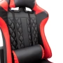 Ергономичен геймърски стол с функция за масаж и подложка за крака - червен, снимка 4