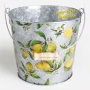 Кашпа с лимони -17,5 x 13 см. метална, с дръжка, снимка 1