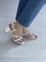 Луксозни дамски сандали с бляскави елементи за разкош и стил, снимка 2
