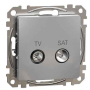 Продавам TV+SAT Розетка крайна 4dB Алуминий SCHNEIDER ELECTRIC Sedna Design, снимка 1 - Други - 44936320