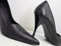 Черни обувки на ток - Естествена кожа, снимка 6