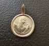 Красив златен медальон зодия Дева, снимка 1