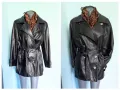 Два различни броя / Дамско двуредно яке / манто с вата, от естествена кожа , снимка 1