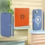 Калъф-портфейл VANAVAGY за iPhone 16E, безжично зареждане Magsafe, син, снимка 6
