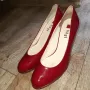 н.39,5/uk6 1/2 Högl women´s elegant pumps with leather sole - red, снимка 15