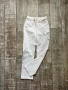 Бели разкошни 100 % памук памучни елегантни дънки дънкови панталони с бяла дантела , снимка 1