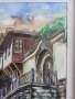 Картина на ,,Лопарски,,Стария Пловдив Акварел 25/25см, снимка 5