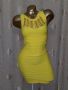 PgUp S/M Жълта бандажна рокля , снимка 1 - Рокли - 45759209