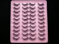 3D изкуствени мигли тип котешко око 20 чифта в кутия + пинсета и четка код S3, снимка 2