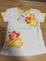 Продавам стилни блузи в бяло с различни разцветки – жълто, синьо и оранжево, снимка 1