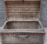 Стар ръчно плетен куфар, снимка 2