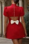Червена рокля, Секси рокля, Мини рокля, снимка 1