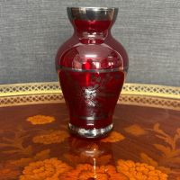 Кристална ваза Bohemia със сребро, снимка 1 - Вази - 45334592