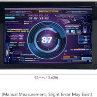 Екран за показване на температурата на компютъра, 3,5-инчов IPS кутия за компютър Допълнителен екран, снимка 7 - Монитори - 44940935