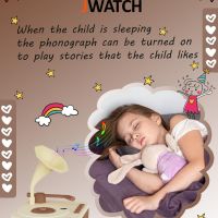Детски фонограф Jwatch с 99 цветни карти, за деца на 3-6 години(кафяв), снимка 6 - Музикални играчки - 45099377