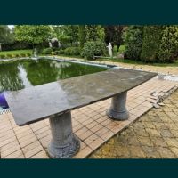 мраморна пейка и маса за двор, снимка 3 - Градински мебели, декорация  - 45838553