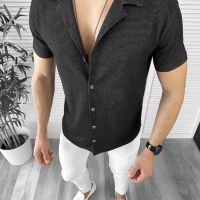 Мъжка риза с къс ръкав Витали модел 2024, снимка 1 - Ризи - 45266239