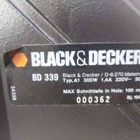 Настолен банциг BLACК DECKER Мощност: 300W  1.4А  / 230V Максималем срез 100мм / 10см Алуминиев рабо, снимка 8 - Циркуляри - 45069977