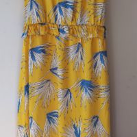 LIQUORISH лятна рокля в жълто и синьо с принт на цветя, р-р 38, снимка 1 - Рокли - 45117639