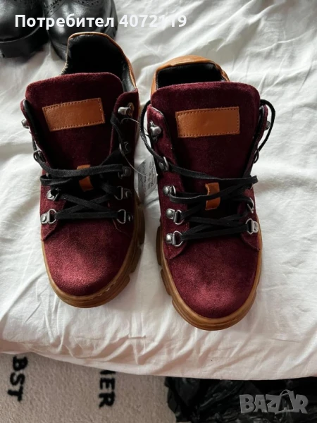 Велурени дамски боти , снимка 1