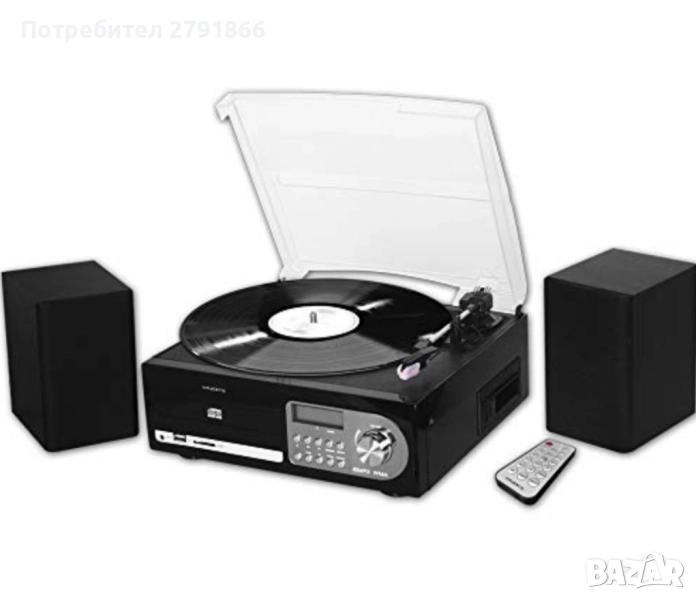 Majestic TT 38R CD TP USB SD грамофон CD/MP3 плейър, касетофон, USB/SD рекордер нов, снимка 1