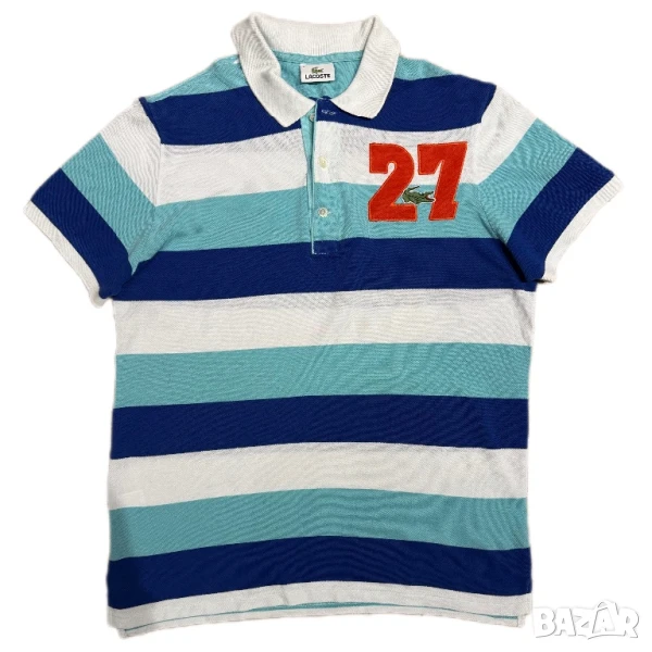 Мъжка тениска с яка Lacoste 27 | L размер, снимка 1