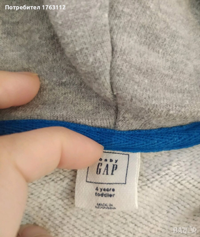 Gap анорак с цип за 4-5 г. дете, снимка 1
