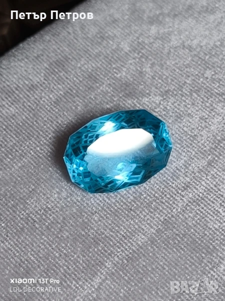 Естествен син топаз- 28.75 ct, снимка 1