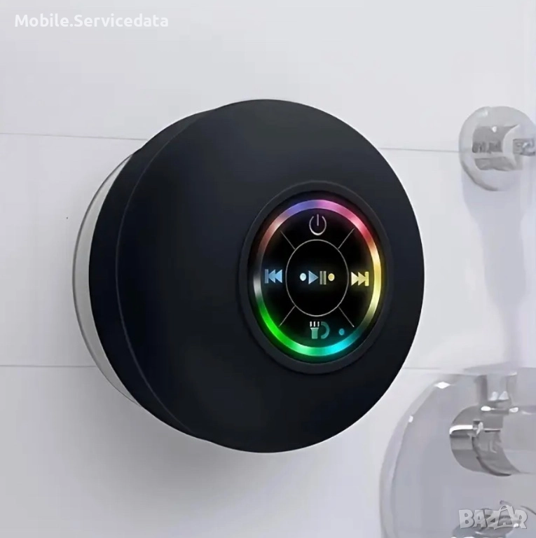 Мини Bluetooth говорител за душ с LED светлина – преносим, водоустойчив, безжичен стерео говорител, снимка 1